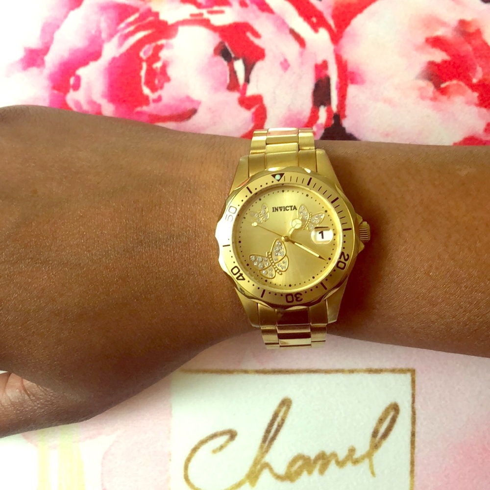 Ladies gold Invicta watch